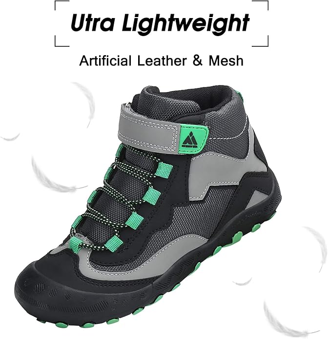 Mishansha Kids Hiking Boots Toddler Girls Boys Hiking Shoes Water-Resistant Anti-Collision Non-Slip Athletic Outdoor Trekking Boots