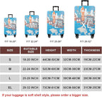WUJIAONIAO Travel Luggage Cover Baggage Suitcase Cover Protector Skins 18-32 Inch (Eiffel Tower, L (for 25-28 inch luggage))
