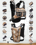 Running Vest with 2L Water Bladder, USA Original Patent, Lightweight Adjustable Chest Pack with Gear Holder, Reflective Running Hydration Vest for Women Men for Marathon