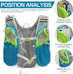 Hydration Pack Backpack，IX INOXTO Running Hydration Vest with 1.5L ( 50 oz) Water Bladder for Men Women，Lightweight Water Backpack for Hiking Cycling Climbing Camping