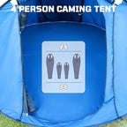Camping Tent Portable Waterproof Instant Camping Tent with 1-Minute Setup Lightweight Tent for Camping Beach Outdoor Travel Backyard