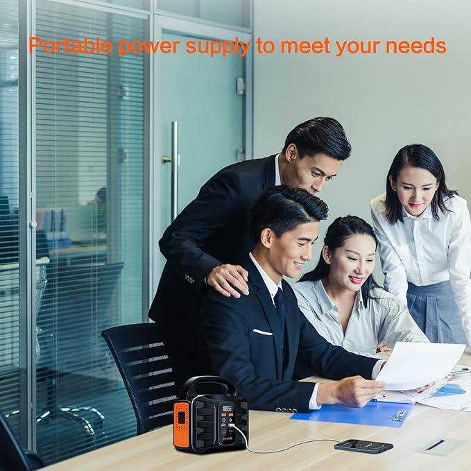 Portable Power Station, 155Wh 42000mAh Outdoor Solar Generator with 110V/150W(Peak 200W) AC Outlet and USB-C PD(30W) Port, Power Supply for Outdoor Camping RV Trip, Home Emergency Outage