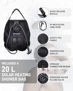 KingCamp Shower Tent, Portable Privacy Tent Outdoor Camping 1/2 Room Toilet Tents with Shower Bag & Dressing Room for Beach, Camping & Hiking