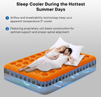 Air Mattress with Built-in USB Rechargeable Pump Camping Inflatable Mattress Portable Blow up Mattress Air Bed Guest Bed for Home Outdoors Hiking Travel