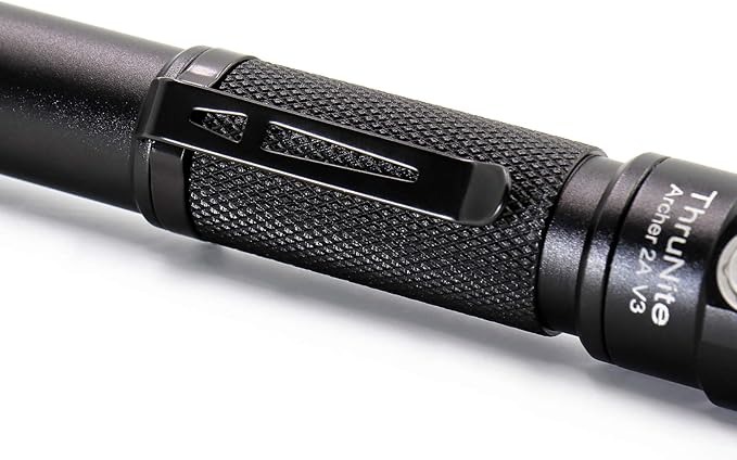 ThruNite LED Flashlight Neutral White, Archer 2A V3 450 Lumens Portable EDC AA Flashlight with Lanyard, IPX8 Water-Resistant Dual Switch Outdoor Light for Hiking, Camping, Everyday Use - Black NW