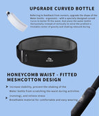 SENIKO Running Belt Hydration with Bottles,Fanny Pack Water Bottle Holder, Zipper Waist Pouch Fits Most phones,Zerobounce Design for Cycling Climbing Marathon (Watter Bottle Included)