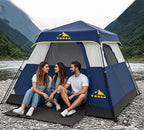 3/4 Person/6 Person Camping Tent Fast Cabin Tent with Instant Setup Tent, Weatherproof Tent Easy Quick Set Up & Pop Up in 60 Seconds with Rainfly Backpack for Family Camping,Upgraded Ventilation