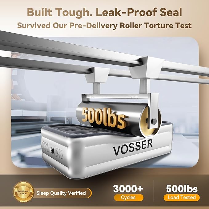 Twin Air Mattress with Built in Pump,18” Raised Blow Up Mattress,Inflatable Mattress in 2 Mins,Single Twin Size Air Mattress for Camping,Floor&Travel, Air Bed for Adults,330LB Max