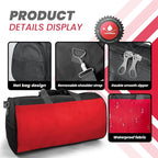 C&F BOGMOST Travel Duffel Bag Large Foldable Waterproof Gym Bag for Gym Beach Swim Bag Men Women Duffle Bag Lightweight Oxford Cloth Sports Bag -Red