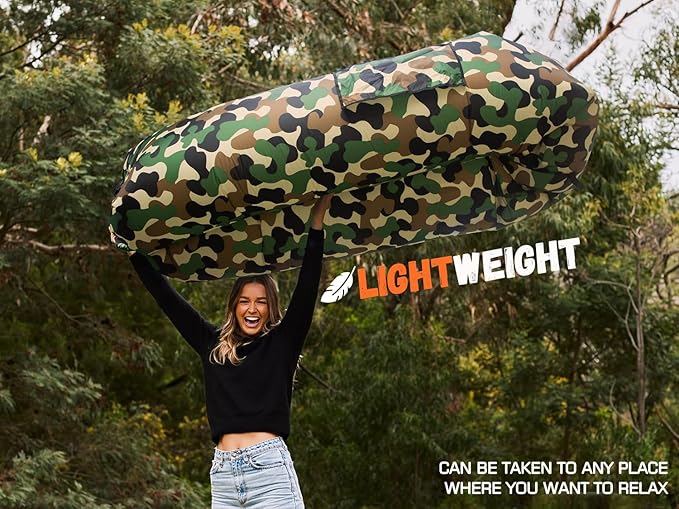 WEKAPO Inflatable Sun Lounger, Air Sofa, Hammock, Portable, Waterproof and Leak-Proof, Ideal for Backyard, Beach, Travel, Camping, Picnics and Music Festivals