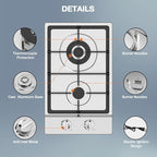 Gas Cooktop 2 Burner Propane Cooktop, Stainless Steel Propane Stove 12 inch, Bulit-in Gas Stove Top with Thermocouple Protection, Lpg/Ng Dual Fuel Drop-in Stove for Apartments, Outdoor, Rvs