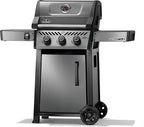Napoleon Freestyle 365 Propane Gas Outdoor Grill, Graphite Grey – 3-Burner BBQ with Stainless Steel Cooking Grates