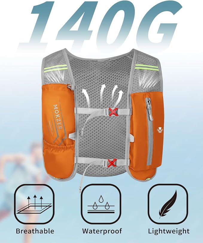 Running Hydration Vest with a 2L Water Bladder, Hydration Pack Lightweight Water Backpack for Running Hiking Cycling Marathon Trail for Men Women