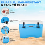 SereneLife Ultra-Tough 25-75 Quart Rotomolded Cooler Box, Holds Upto 64 Cans, Keeps Ice Up to 5 Days, Heavy-Duty Insulated Portable Ice Chest Box, Ideal for Camping, Beach, Picnics, Tailgating, etc