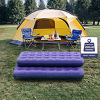 Foldable Inflatable air Mattress, Suitable for Indoor and Outdoor air Mattress, Thickened Waterproof, can be Used for Camping Tents (excluding Inflation Tools (Blue, Single) (Blue, Single)