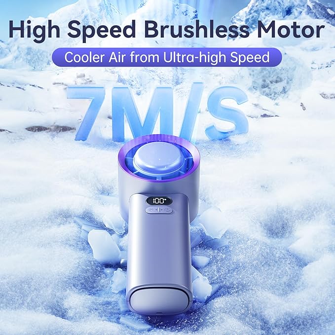 Portable Fan For Travel Mini: Small Pocket Handheld Fan Personal Rechargeable Turbo Battery Operated USB High Speed Keeping Cool In Hot Weather Summer Beach For Women - Gray