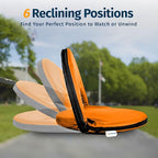 Alpcour Folding Stadium Seat – Deluxe Outdoor Camping Reclining Waterproof Cushion Chair for Bleachers – Best 6-Position Back Support Picnic Bleacher Seats w/Extra Thick Padding for Support & Comfort