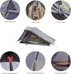 Altair Two Ultralight Backpacking Tent, 2 Person Trekking Pole Backpacking Tent, Waterproof, Compact, 3 Season, Double Wall Shelter for Backpacking, Camping, Thru Hiking, Trekking