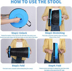 Upgraded Collapsible Stool, Folding Chair with Switch Lock - Prodable Camping Stool with Load Capacity 400lbs, Retractable Collapsible Stool for Camping Fishing Hiking