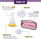 LifeVac Pink Travel Kit 2 Pack - Portable Suction Rescue Device, First Aid Kit for Kids and Adults, Portable Airway Suction Device for Children and Adults