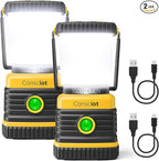 LED Camping Lantern, Consciot C02 USB-C Rechargeable Camping Lights, 1500LM, 5 Light Modes, Up to 100H Run Time, IPX4 Waterproof, Dimmable Tent Lights for Power Outages