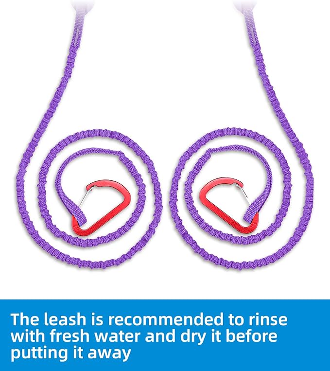 OCEANBROAD Kayak Paddle Leash Stretchable Strap Lanyard Rope for SUP Kayaking Boating Canoeing Fishing Pole Rod 4-7 Feet