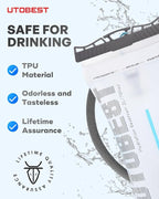UTOBEST Hydration Bladder,TPU Water Bladder,Water Bladder for Hiking Backpack,BPA Free,Wide Opening,Leak-Proof,Water Reservoir for Hiking Cycling Camping Running