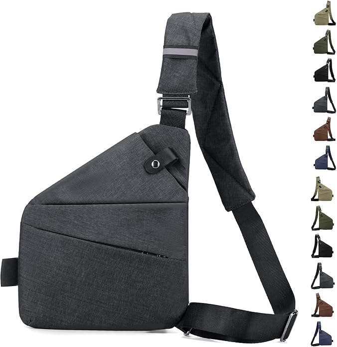 Anti Theft Crossbody Travel Bag for Women Men,Multi-pocket Crossbody Bag,Slim Sling Bag with Adjustable Strap