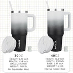 BJPKPK Insulated Tumblers With Handle And Straw 40 oz Stainless Steel Tumbler Cups With Lid,Day And Night