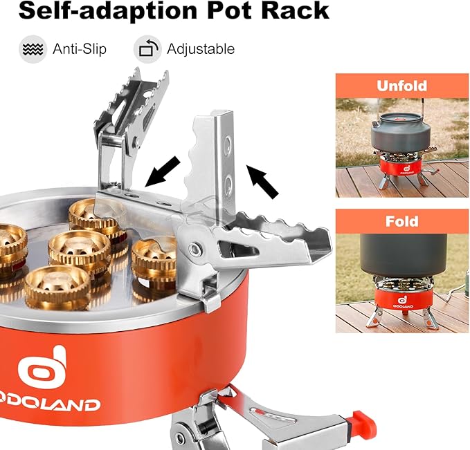Odoland 9000W Portable Camping Stove Lightweight Camp Stove Collapsible Backpacking Stove with EVA Box for Outdoor Camping Cooking Hiking and Picnic