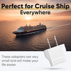 European to US Plug Adapter, Unidapt EU to US Adapters, Europe to USA Plug Adaptor, 220V to 110V Plug Pin Converter, Travel Adapters European to American, Canada, Mexico, Type A, 2-Pack