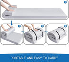 Memory Foam Camping Mattress Pad 3 Inch Thick, Portable Sleeping Pad with Waterproof Cover, Portable Roll Up Cot Mattress Pad Floor Mat for Travel Truck Bed Tent, 72"×24"×3", Gray