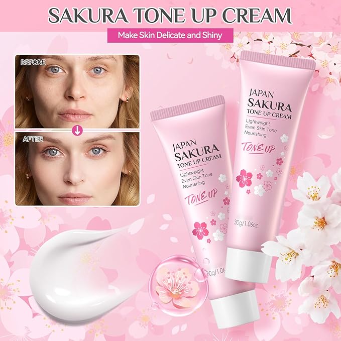 29Pcs Sakura Skincare Set, Skincare for Girls 10-12, Complete Skincare Routine for Clean, Soft and Hydrated Skin, Perfect Easter Basket Stuffers for Teen Girls