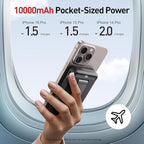 iWALK Qi2 Certified 15W Magnetic Wireless Power Bank, 10000mAh Portable Charger with Adjustable Stand & LED Display, Fast Charging for iPhone 16/15/14/13/12 Pro/Pro Max/Plus/Mini