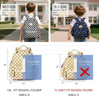 STEAMEDBUN Corduroy Toddler Backpack for Girls 2-4: Kids backpack for Boys Girls - 12 inch Preschool Kindergarten Backpacks - Checkered