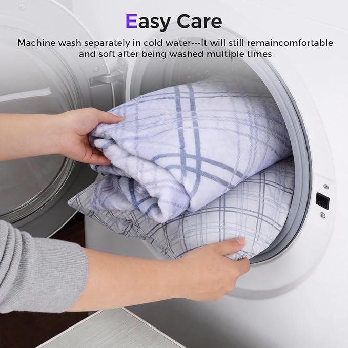 3 in 1 Travel Pillow Blanket Set with Removable Flannel Blanket Throw,Hand Warmer Pockets,Pillow (Color5, 60in*79in)