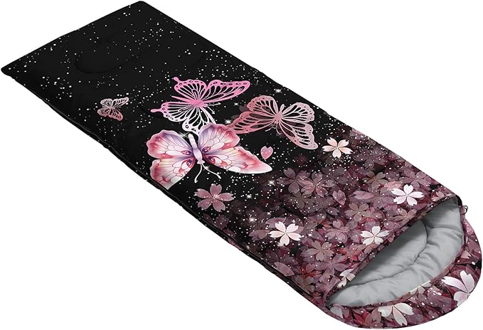 QOOMO Camping Sleeping Bags,3 Season Warm & Cool Weather,Lightweight,Waterproof Sleeping Bags for Adults & Kids,Traveling,and Outdoors,Camping Gear Equipment