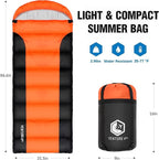 VENTURE 4TH Backpacking Sleeping Bag – XXL, Double and Single Sizes - Lightweight Warm & Cold Weather Sleeping Bags for Adults, Kids & Couples – Ideal for Hiking, Camping & Outdoor Adventures