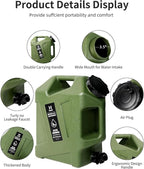 HAIGE Gallon Water Container with Spigot (5 Gallon Water Jug Green)