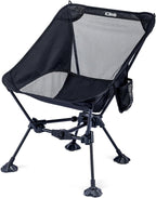 iClimb Ultralight Compact Camping Folding Beach Chair with Anti-Sinking Large Feet