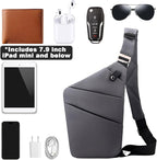 Anti Theft Travel Bag, One Shoulder Large Capacity Cross-body Bag Chest Fashion Lightweight Sling Bags for Travel Sports