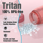 Water Bottle 32oz, clear water bottle with Spout Lid and Carry Handle, Reusable, Tritan, BPA Free, Hiking Water Bottle Suitable for Travel, Outdoors, Gym, Travel, Home, School (Red)