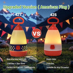 Kids Camping Lantern & Night Light Battery Powered (AAA Included), 360° Eye-Safe Light, IPX4 Waterproof with RGB Modes Portable for Outdoor, Emergency & Bedtime, Gift for Children (Flag)