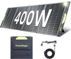 400W Portable Solar Panel, Greenmagic 400W 39V Foldable Portable Solar Panel Charger, with Output Connector for Camping RVing Home Backup IP67 Waterproof with an Adjustable Kickstand