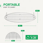 IDZO Foldable Stainless Steel Fire Pit Cooking Grill Grate – Heavy-Duty Portable Campfire BBQ Cooking Rack – Outdoor Camping & Backyard Fire Pit Accessory – 36-Inch Cooking Surface