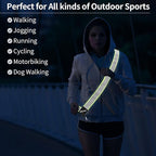Reflective Running Gear | Reflective Sash for Walking at Night | High Visibility Reflective Sash | Reflective Belt for Walking in The Dark | A