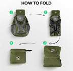 WATERFLY Lightweight Packable Hiking Backpack: 30L Foldable Travel Daypack Ultralight Camping Day Pack for Woman Man