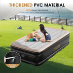DIVON Twin Air Mattress with Built in Pump Raised,18” Inflatable Mattress with Wave Design,Blow Up Mattress in 2 Mins,Single Twin Size Air Mattress for Guest, Thicker AirBed,Colchon Inflable-330Lbs