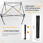 EAGLE PEAK Flex Compact 4x4 Pop-up Canopy Changing Room, Portable Privacy Dressing Room for Indoor Fashion Photoshoots, Camping, or Pool, Brown