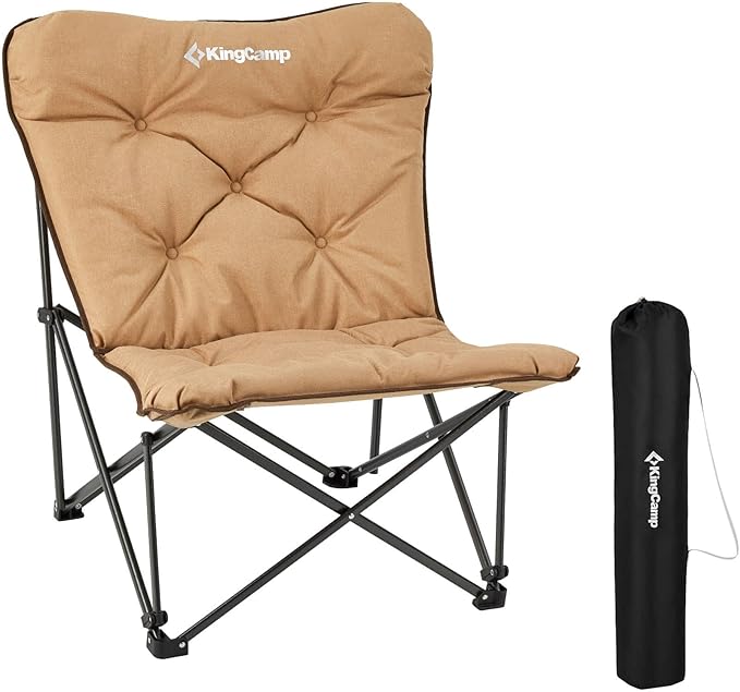 KingCamp Butterfly Chair Oversized XL Camping Chairs for Adults Padded Folding Comfy Camp Chairs 300lbs Heavy Duty with High Back for Bedroom Living Room Dorm Rooms Outdoor Patio Lawn
